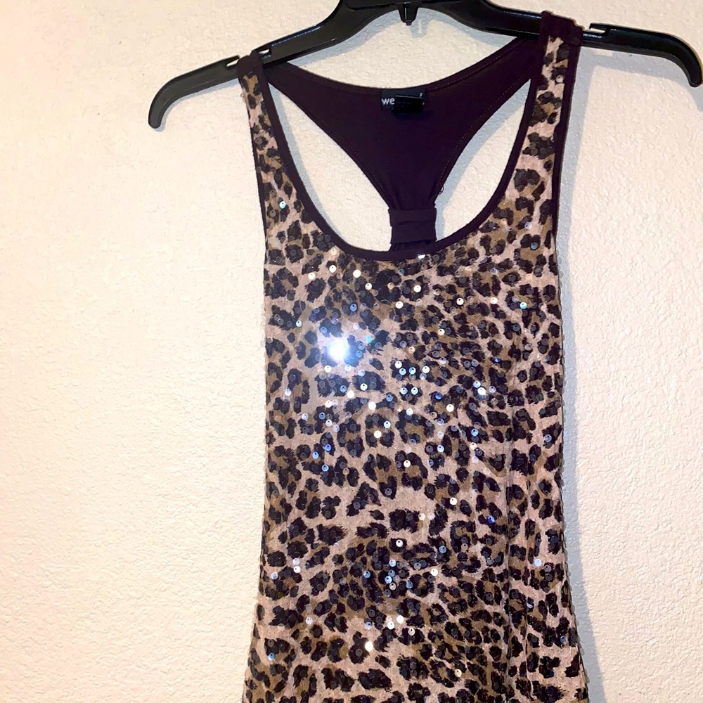 Cheetah print tank top